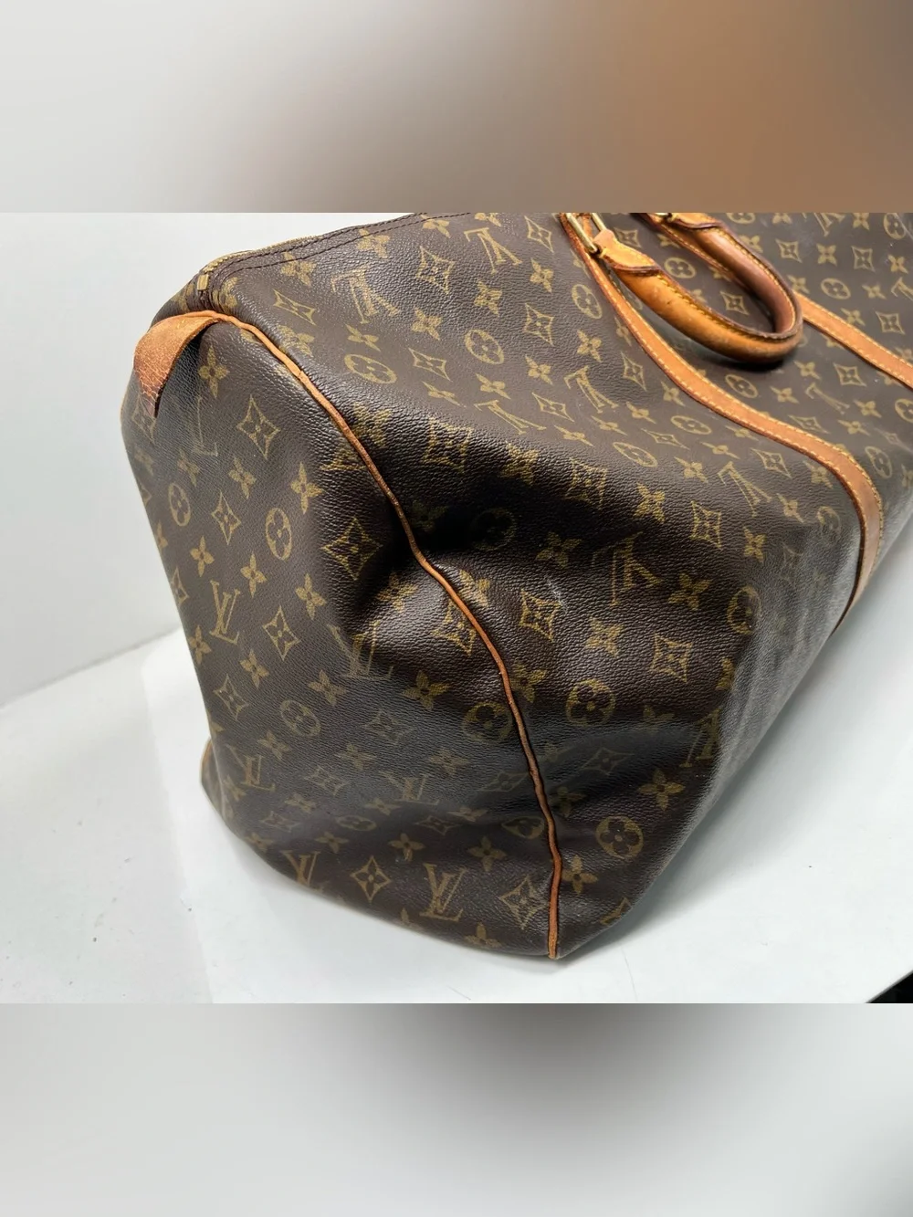 LOUIS VUITTON Monogram Keepall 55 Boston Bag